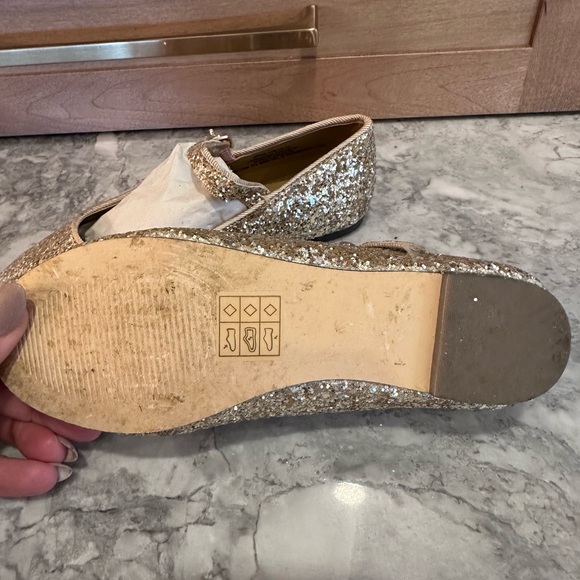 J.Crew gold glitter Mary Jane worn once - Picture 7 of 7